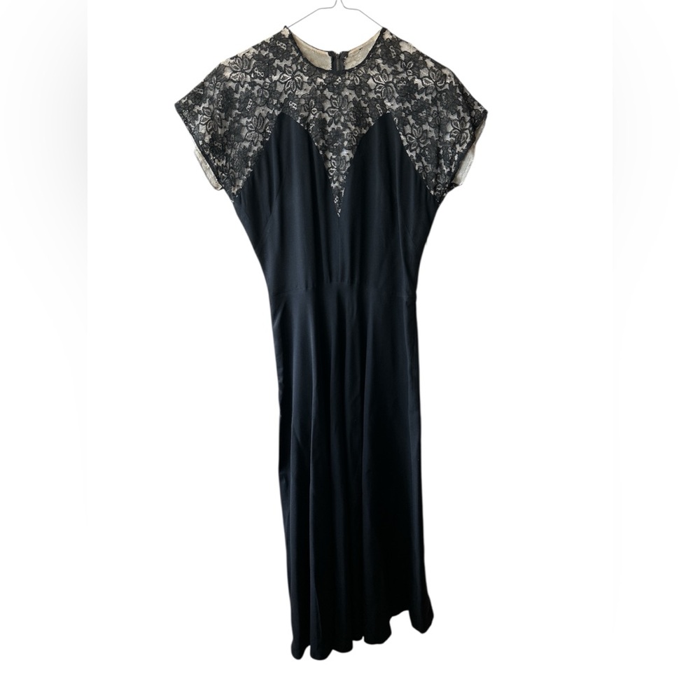 #2 Vintage Black Dress Custom Handmade Lace